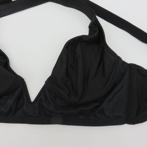 Victorias Secret Small Deep V Black Animal Rhinestone Bralette Bra Underwire - Picture 10 of 15